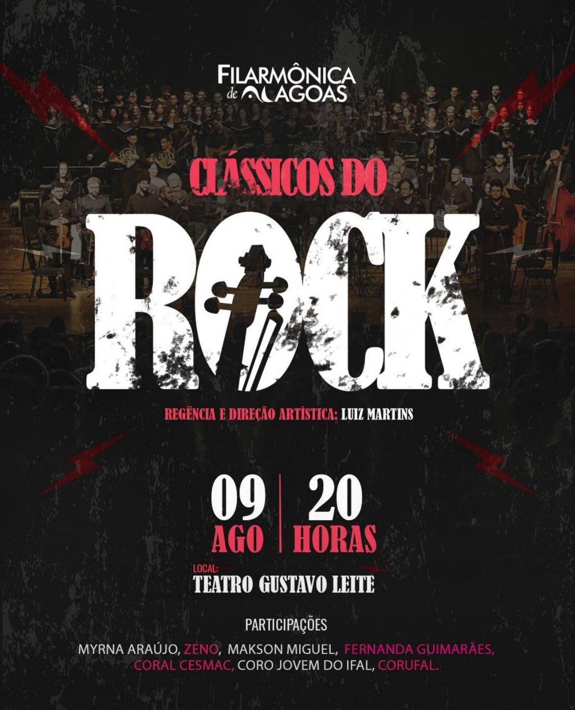 Cartaz do concerto Clássicos do Rock