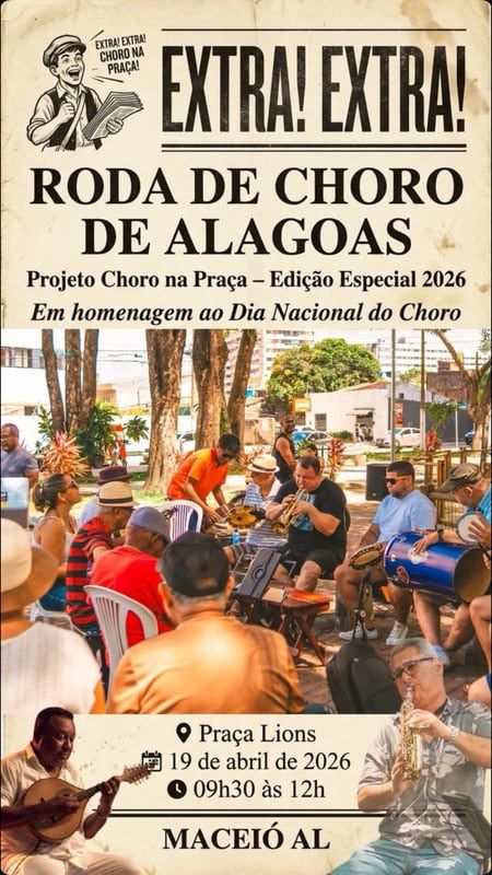 Cartaz da Roda de Choro de Alagoas, edição especial 2026