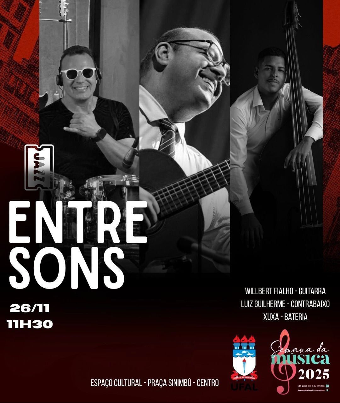 Cartaz do Entre Sons, na Semana da Música 2025 da UFAL